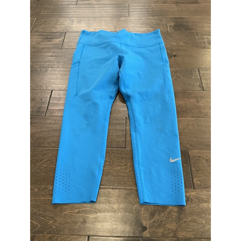 Nike Dri-Fit Womens Blue Epic Lux Tight Fit Leggings Size XL CN8043-446 - Picture 2 of 10